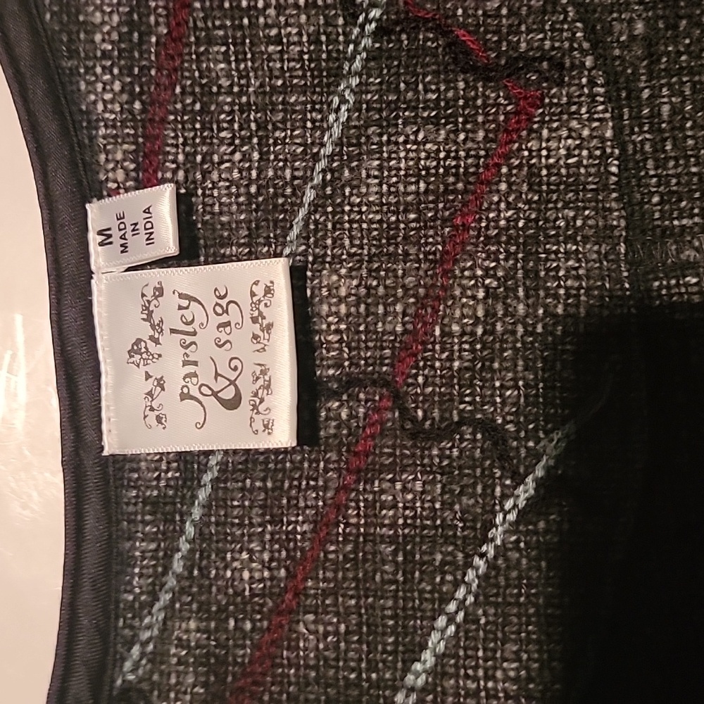 PASLEY & SAGE MIXED TEXTILE EMBROIDERED BOHO FABRIC JACKET - Picture 8 of 13